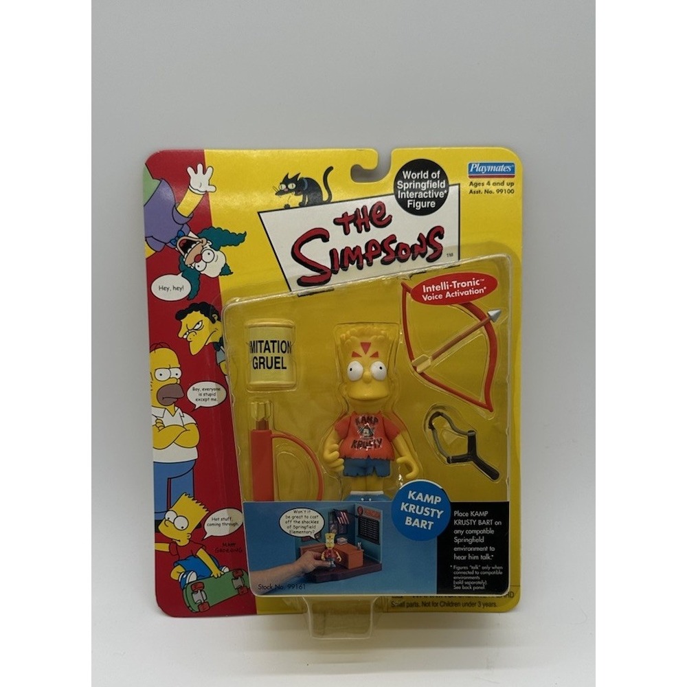 THE SIMPSONS WORLD OF SPRINGFIELD KAMP KRUSTY BART FIGURE 2000 NIP